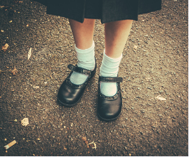 girls leather school shoes